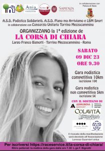 La Corsa di CHiara - Sabato 9 dicembre ore 9.30